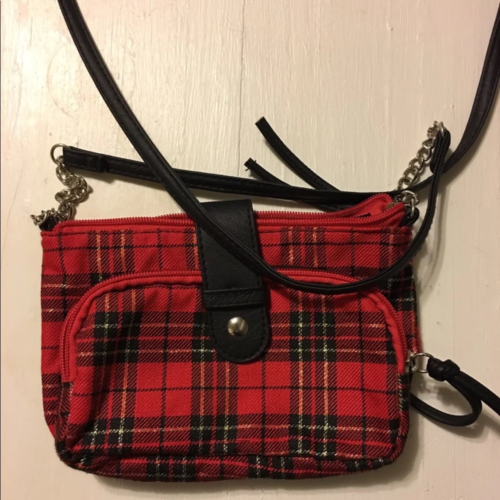 Red Plaid Crossbody